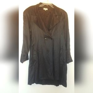 Bebe Shiny Deep Black Formal Coat Size 1X
